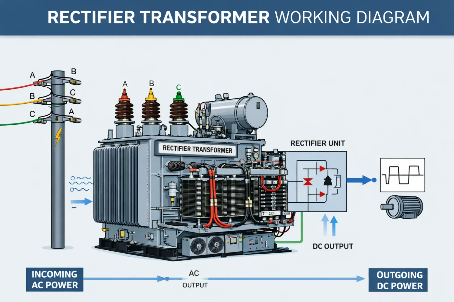 Rectifier Transformer Working Diagram