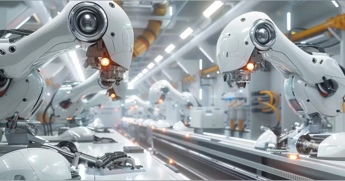 AI robots in industrial manufacturing
