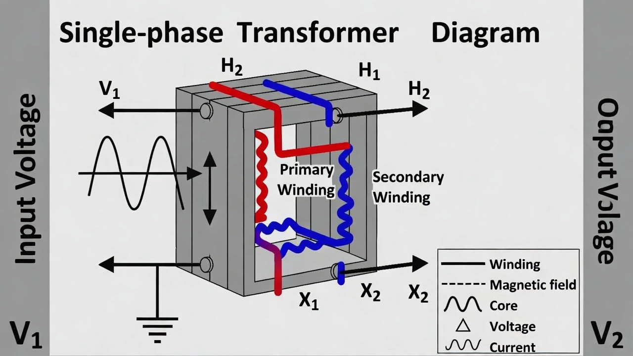 Single Phase Transformer Diagram