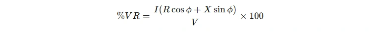 Dry Type Transformer Voltage Regulation Calculation
