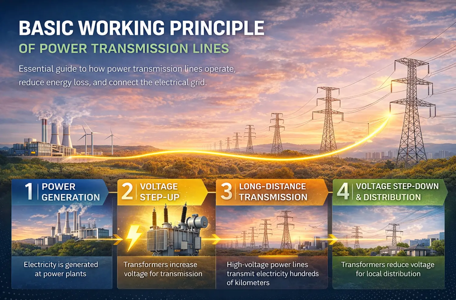 Working Principle of Power Transmission Lines