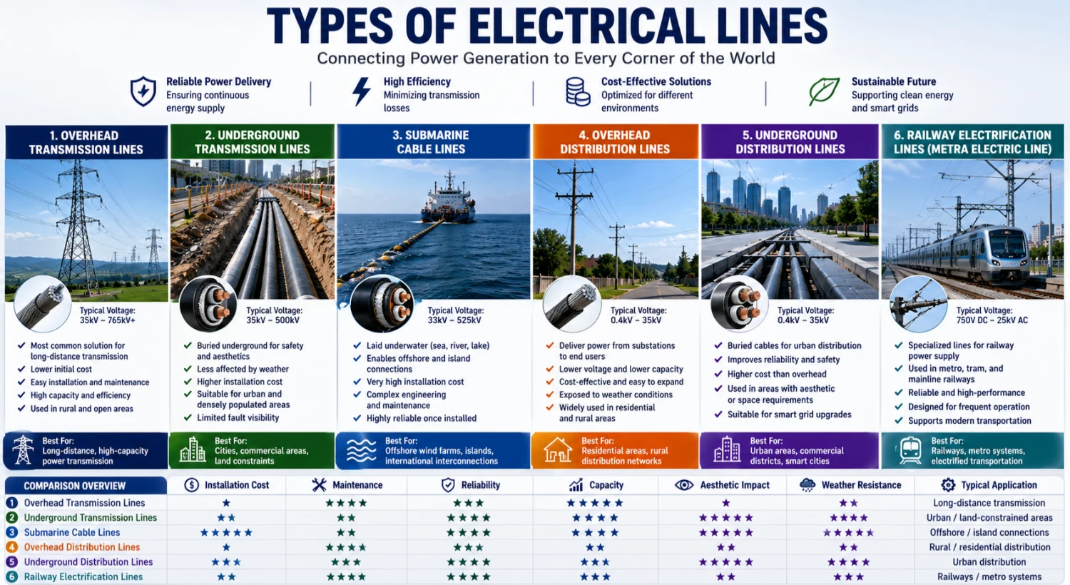 Types of Electrical Lines