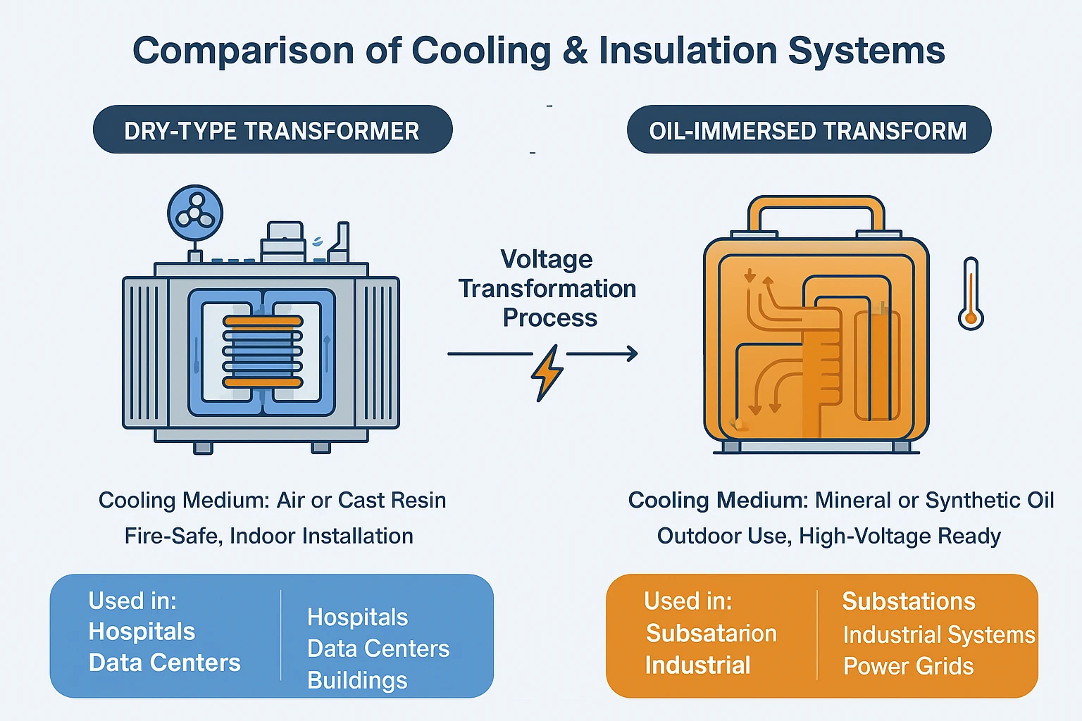 Dry Type vs Oil-Immersed Transformer