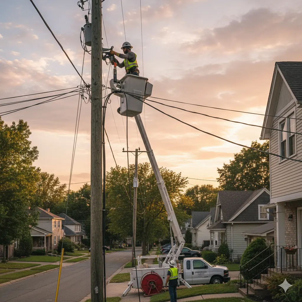 NPC Electric Service Drop Cables Installation