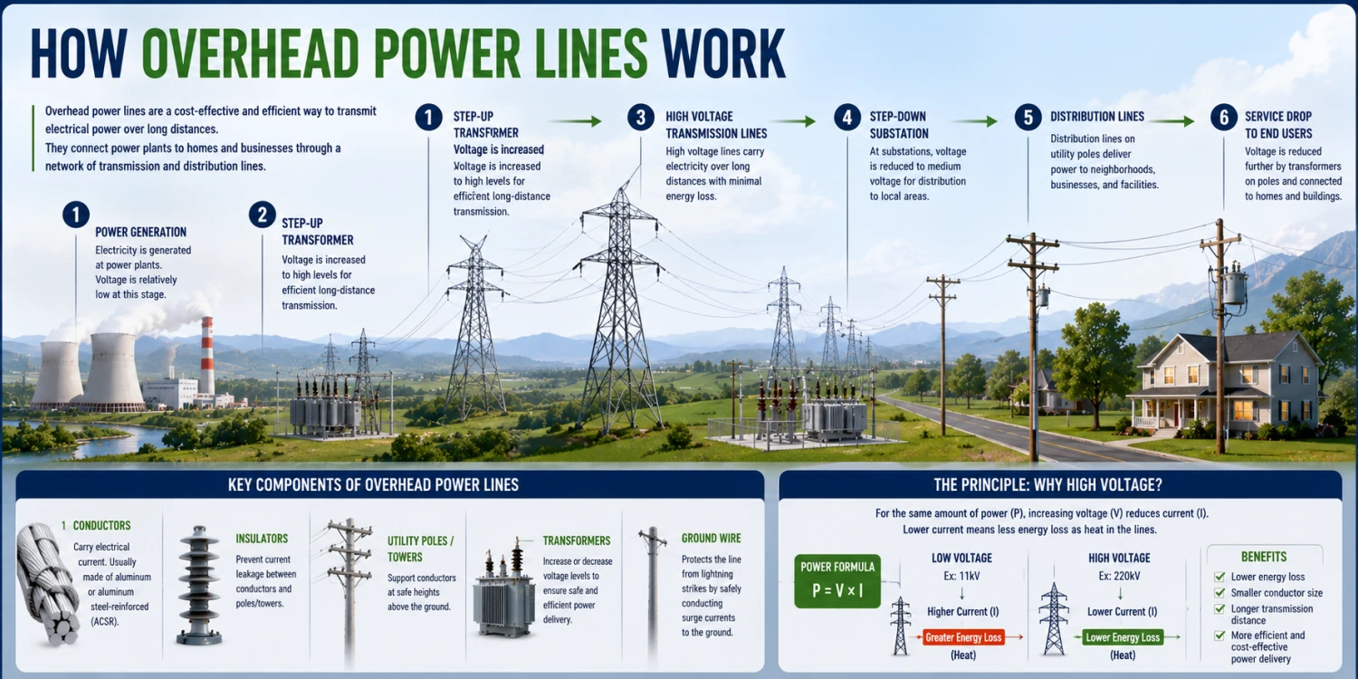 How Overhead Power Lines Work