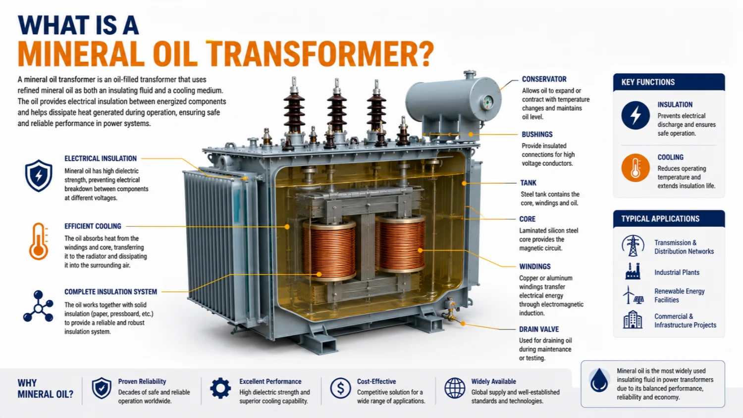 What Is a Mineral Oil Transformer