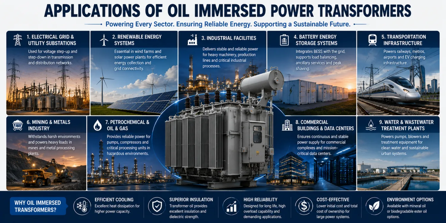 Applications of Oil-Immersed Power Transformers