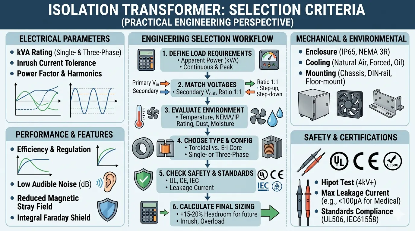 Isolation Transformer: Selection Criteria from Practical Engineering