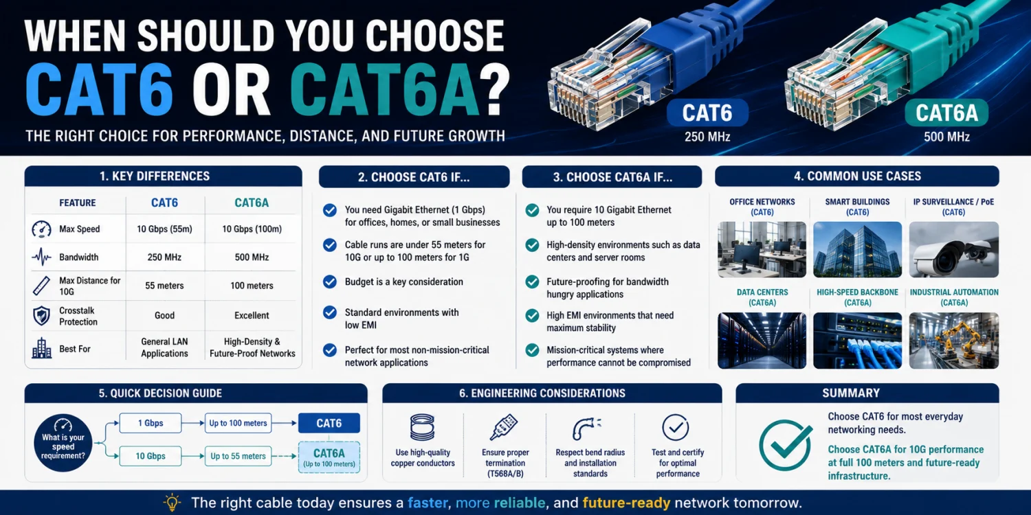 When Should You Choose Cat6 or Cat6A