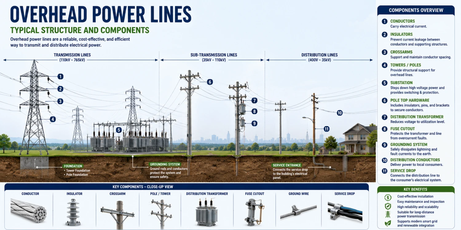 What Are Overhead Power Lines