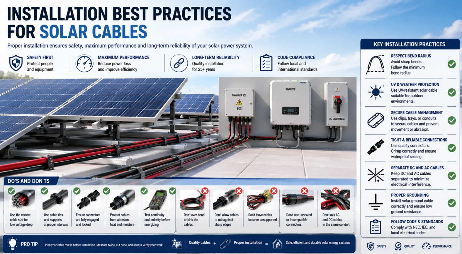 Installation Best Practices for Solar Cables