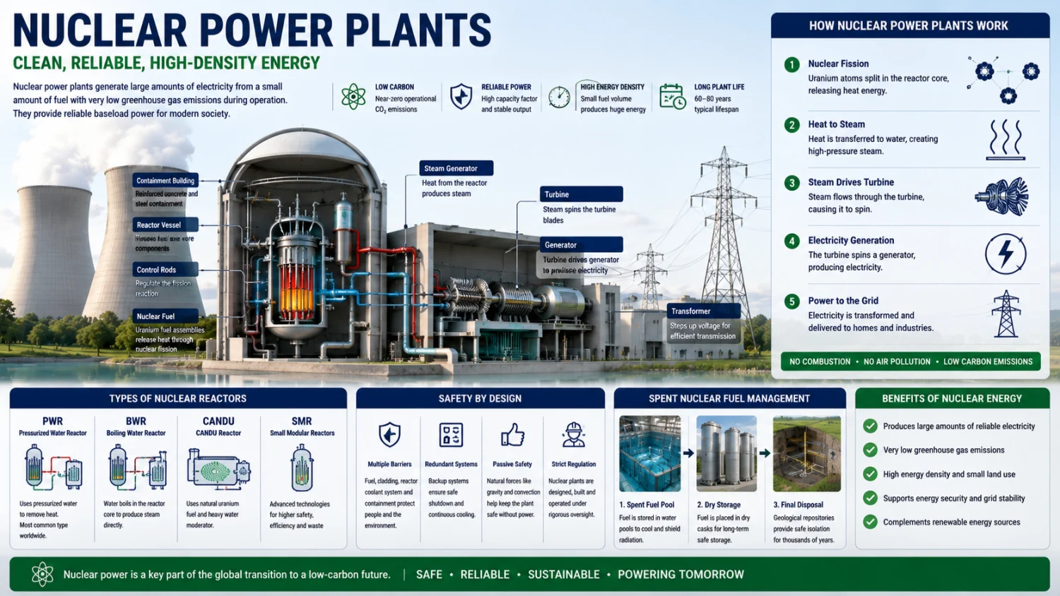 Nuclear Power Plants: High-Energy, Low-Carbon Generation