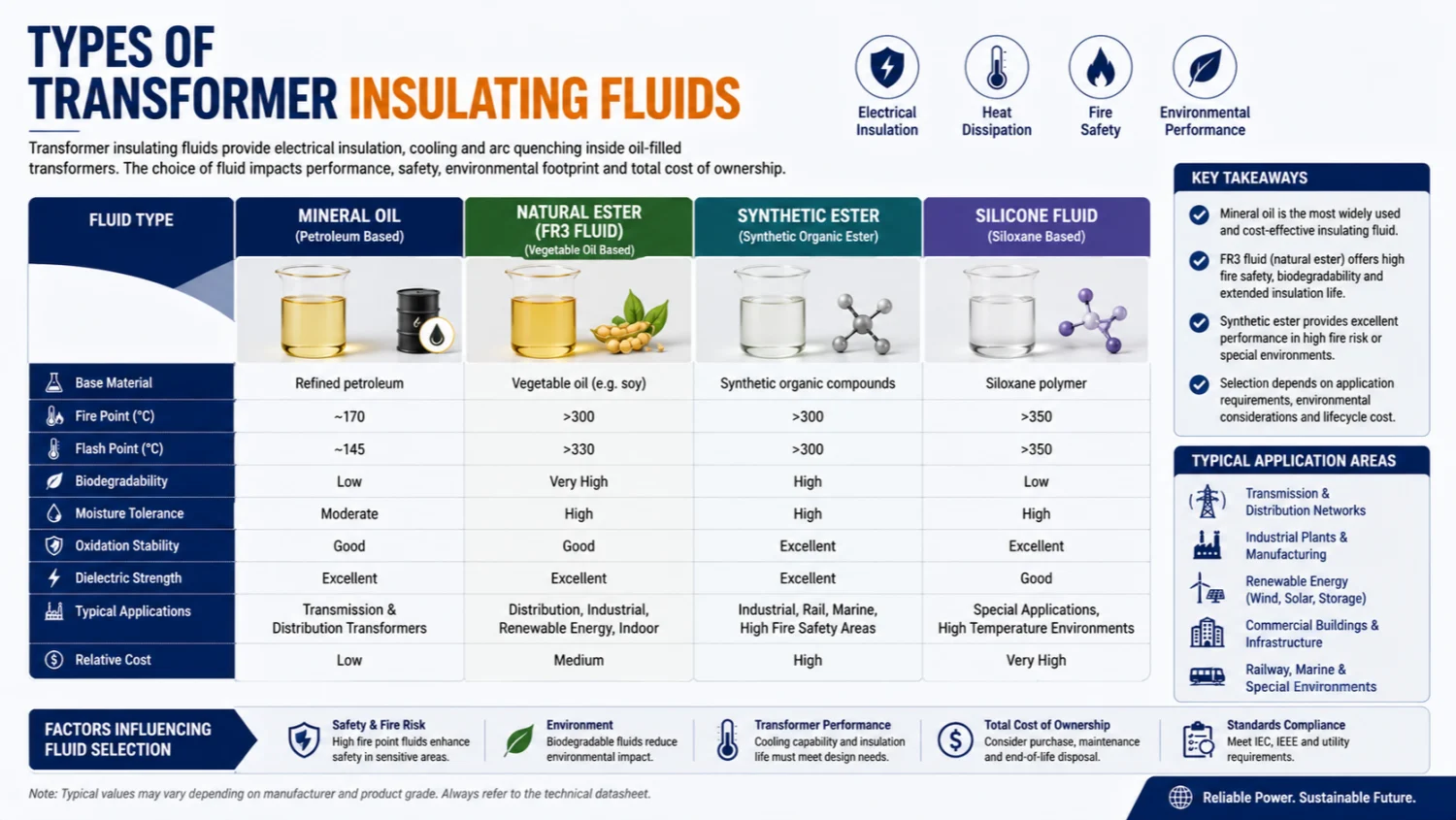 Types of Transformer Insulating Fluids