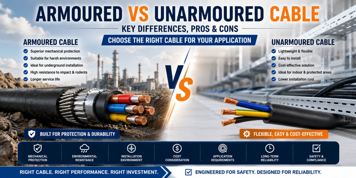 Key Differences Between Armoured and Unarmoured Cable