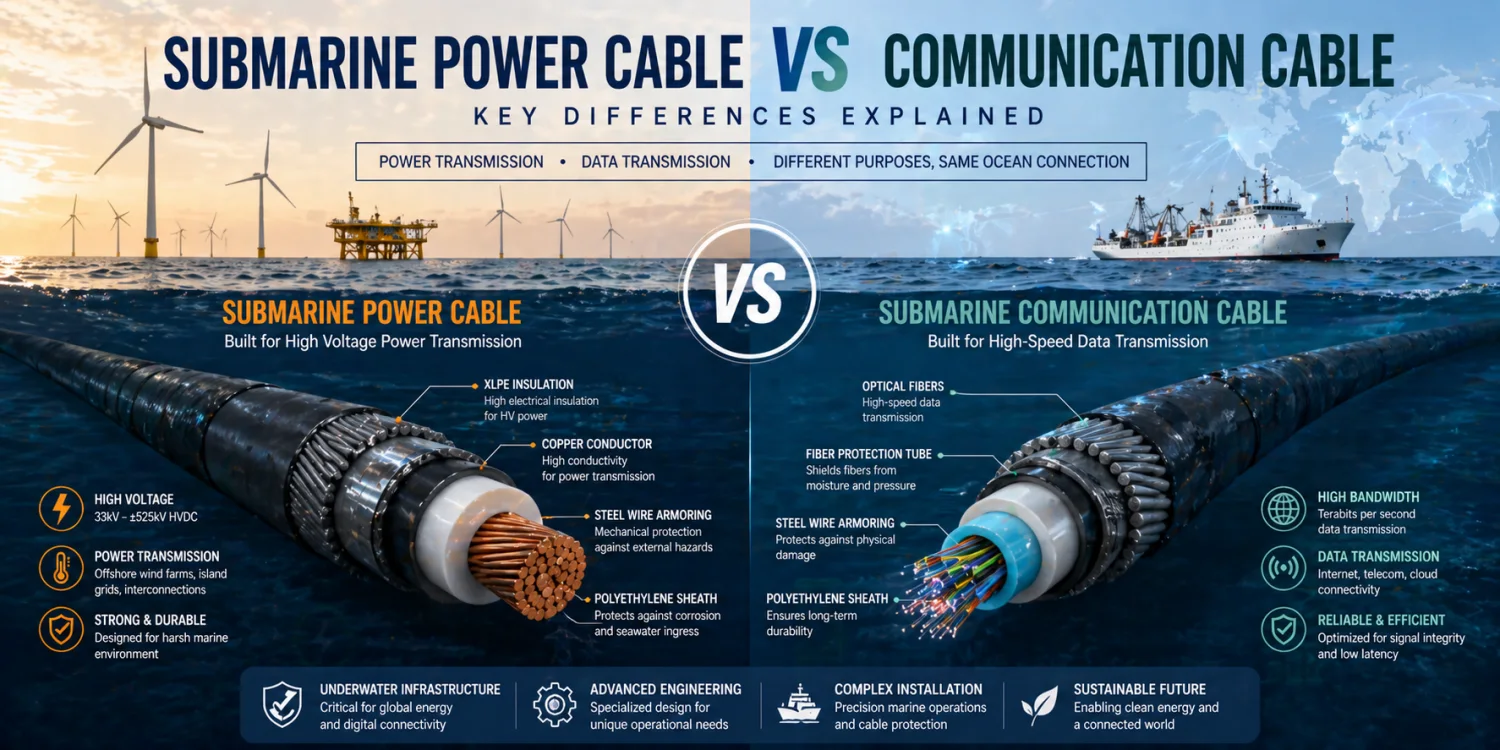 Key Differences Between Submarine Power and Communication Cables