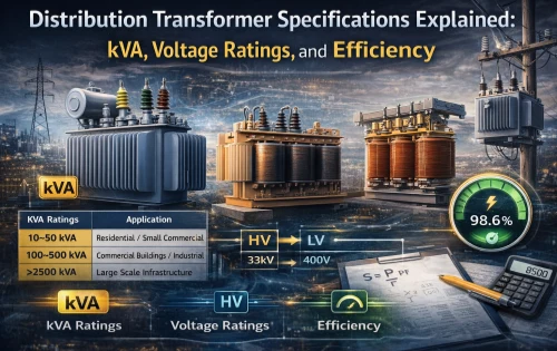 Distribution Transformer Specifications Explained: kVA, Voltage Ratings and Efficiency