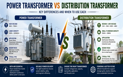 What’s the Difference Between Power Transformer and Distribution Transformer?