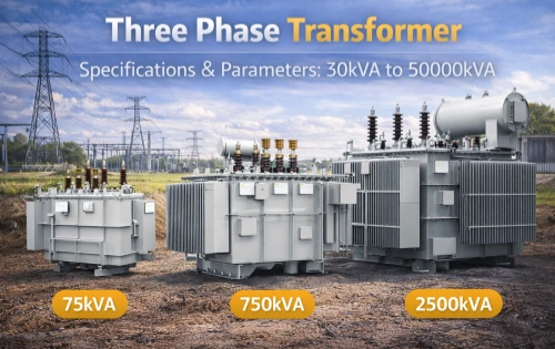 Three Phase Transformer Model Specifications & Parameters