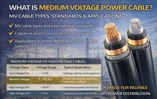 What Is Medium Voltage Power Cable? MV Cable Types, Standards & Applications