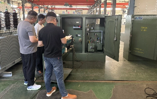 NPC engineers are conducting rigorous testing on the 150kVA 33kV Pad Mounted Transformers